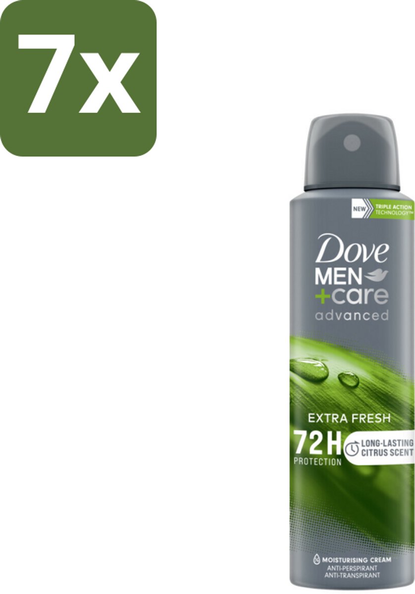 Dove Men+Care Deodorant Spray - Extra Fresh - 150 ml - Bulkverpakking - 7 stuks