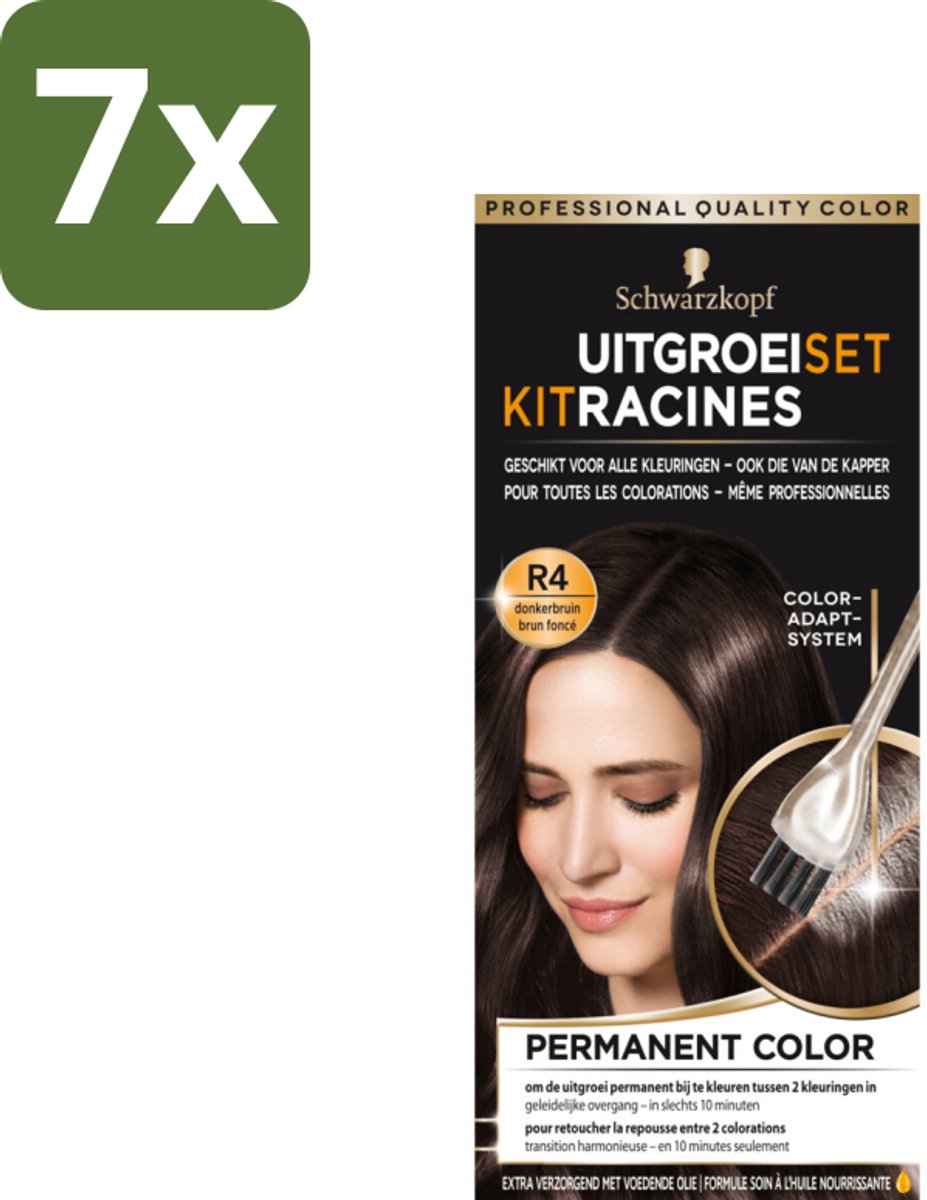 Schwarzkopf - Uitgroeiset - Donkerbruin - Bulkverpakking - 7 stuks