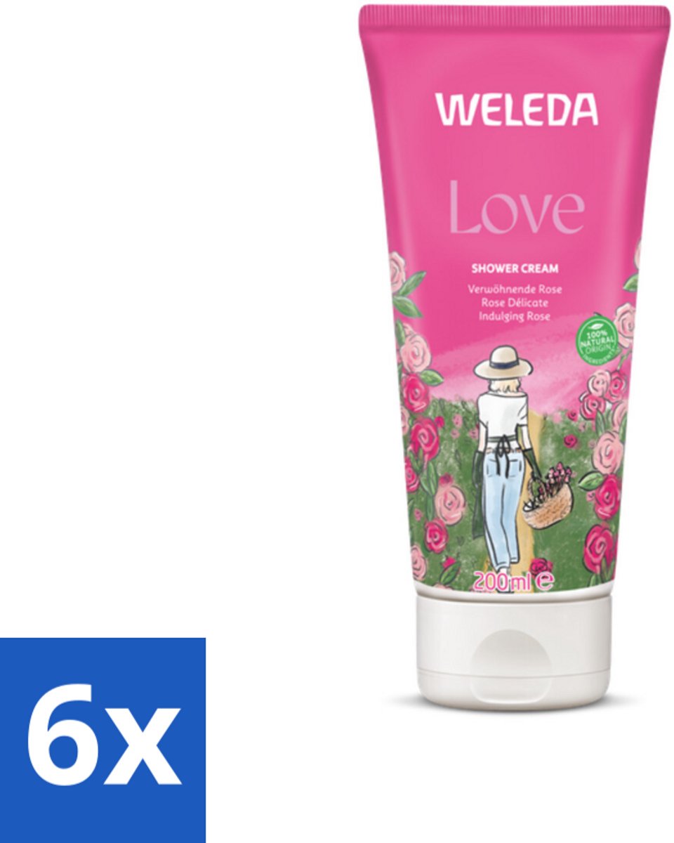 WELEDA - Douchecrème Aroma Shower Love - 200 ml - Voordeelverpakking - 6 stuks