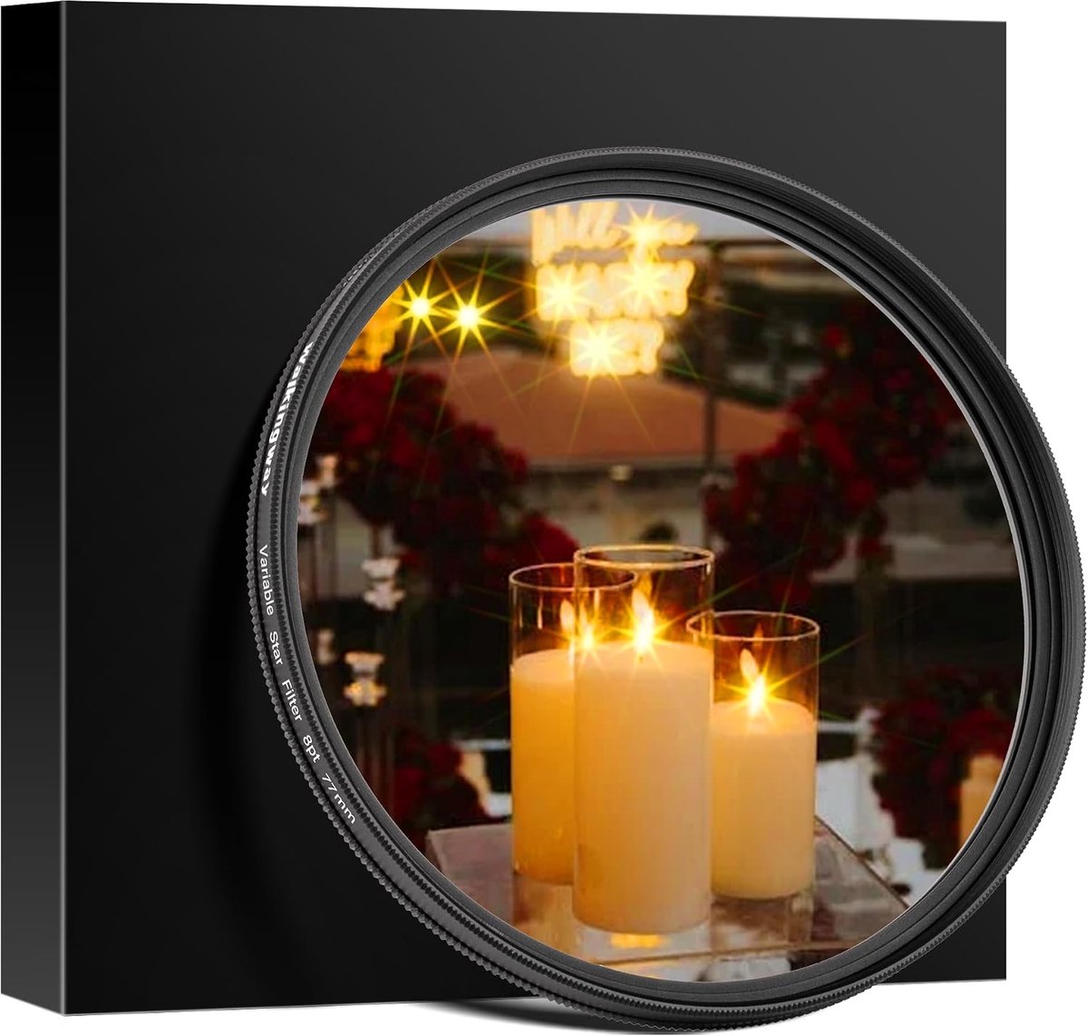 Sterfilter 72 MM - 8 Punt Ster Effect - Variabele Twinkeling - Dramatische Haze voor Foto's - ShopVlot
