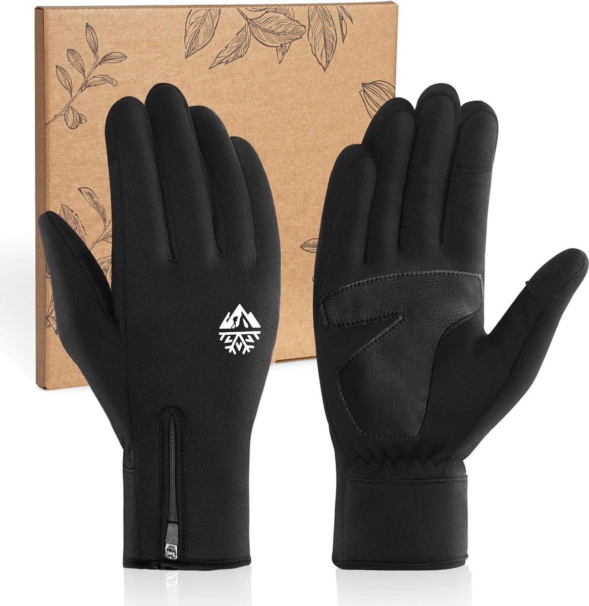 Winterhandschoenen voor heren en dames - Zwart - Pluche fleece voering - Houdt je handen warm - ShopVlot