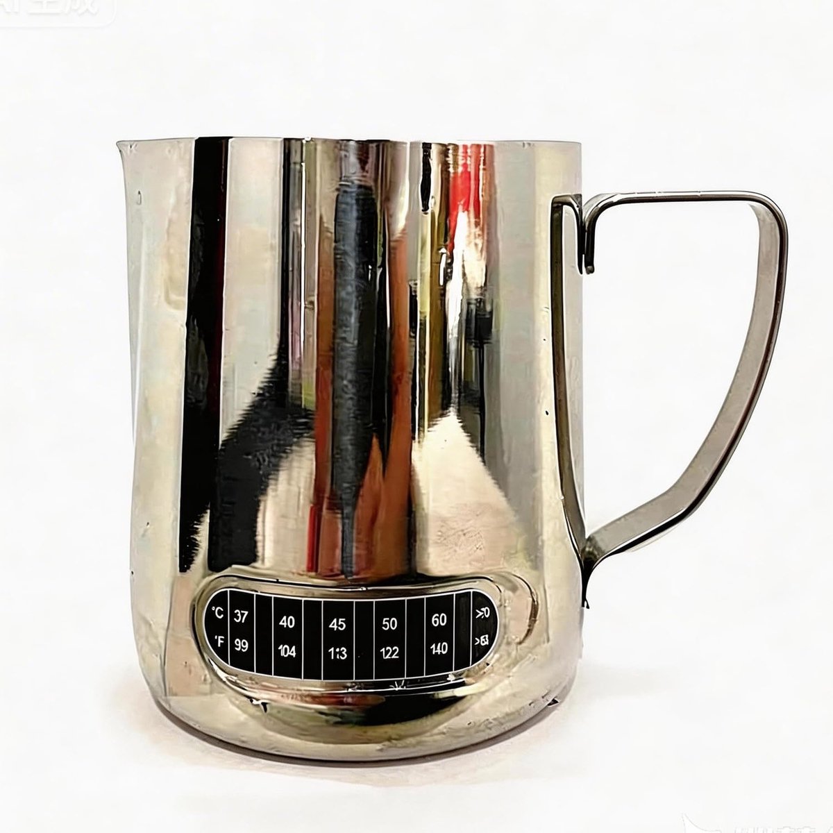 Melkschuimkan 21oz - RVS met geïntegreerde thermometer - Ergonomische handgreep - Perfect voor latte art - ShopVlot