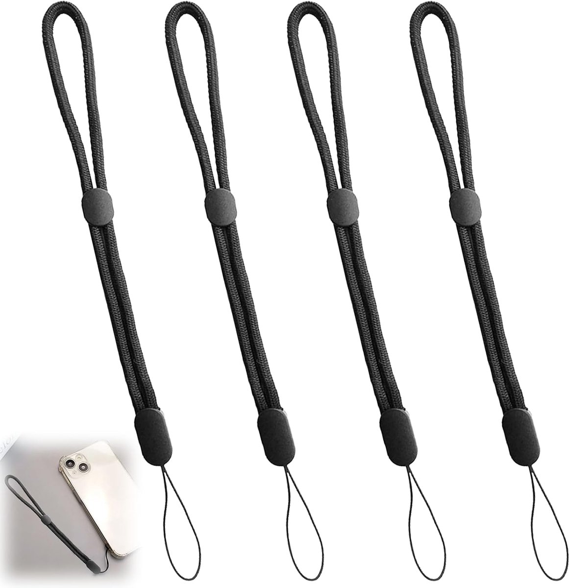 Camera polsbandje 4 stuks - nylon - universeel - voor camera's en telefoons - ShopVlot
