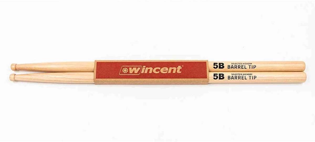 Wincent W-5BBT drumstokken 5B Barrel Tip