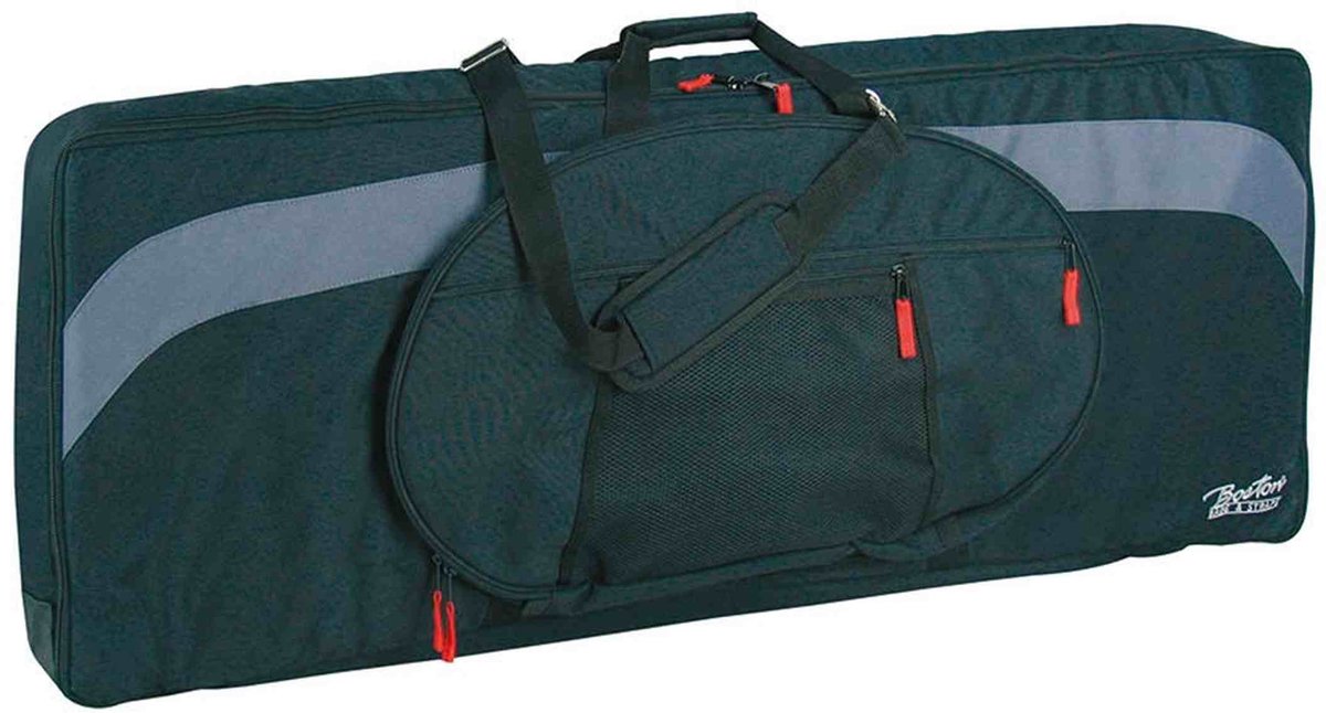 Boston KBT-117-BG Super Packer gigbag – voor keyboard, 1165 x 400 x 170 mm, 25 mm gevoerd, zwart/grijs