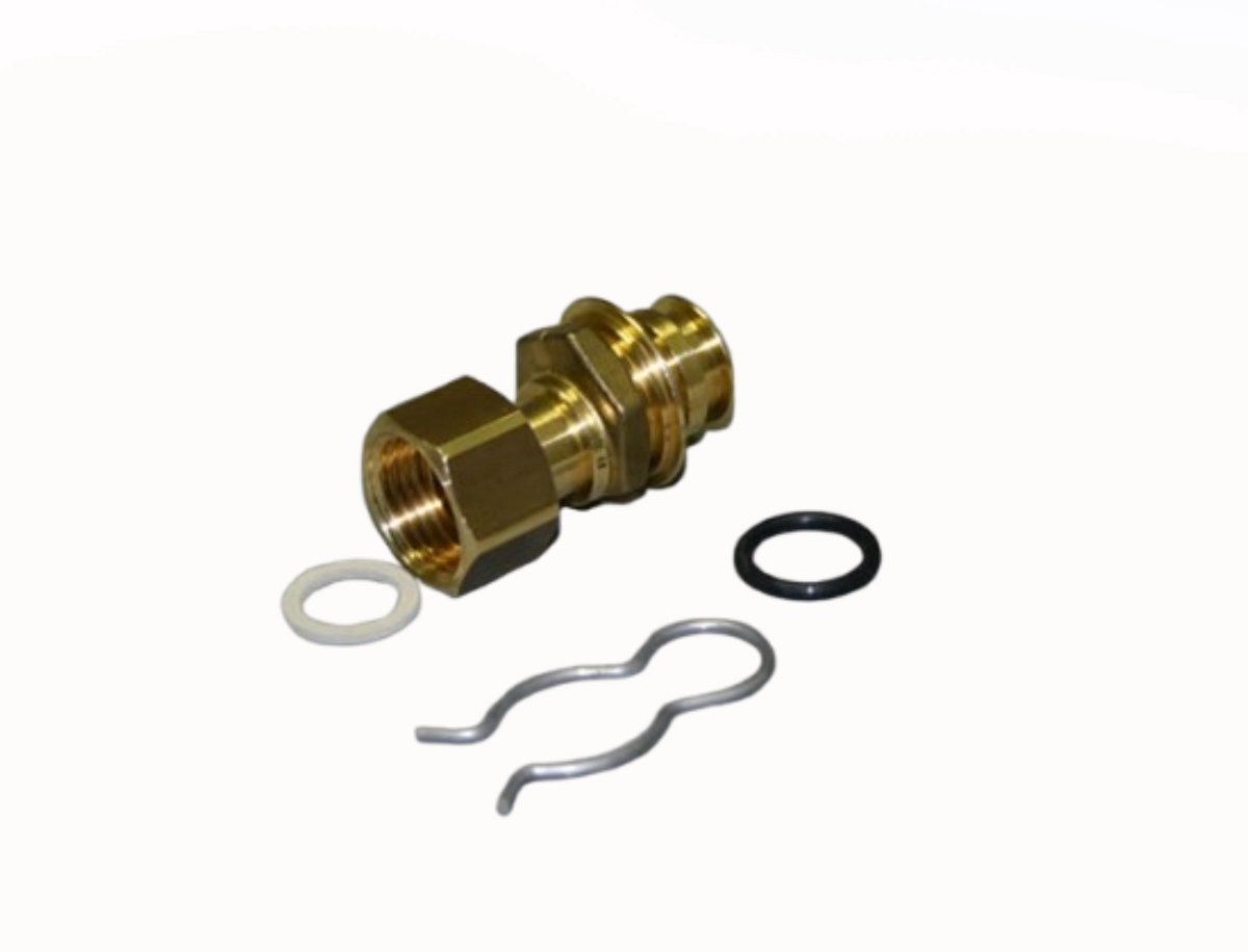 Nefit / Bosch Verloopnippel 7099536 (Vervangt 73655) – Met Complete Set Afdichtingsringen