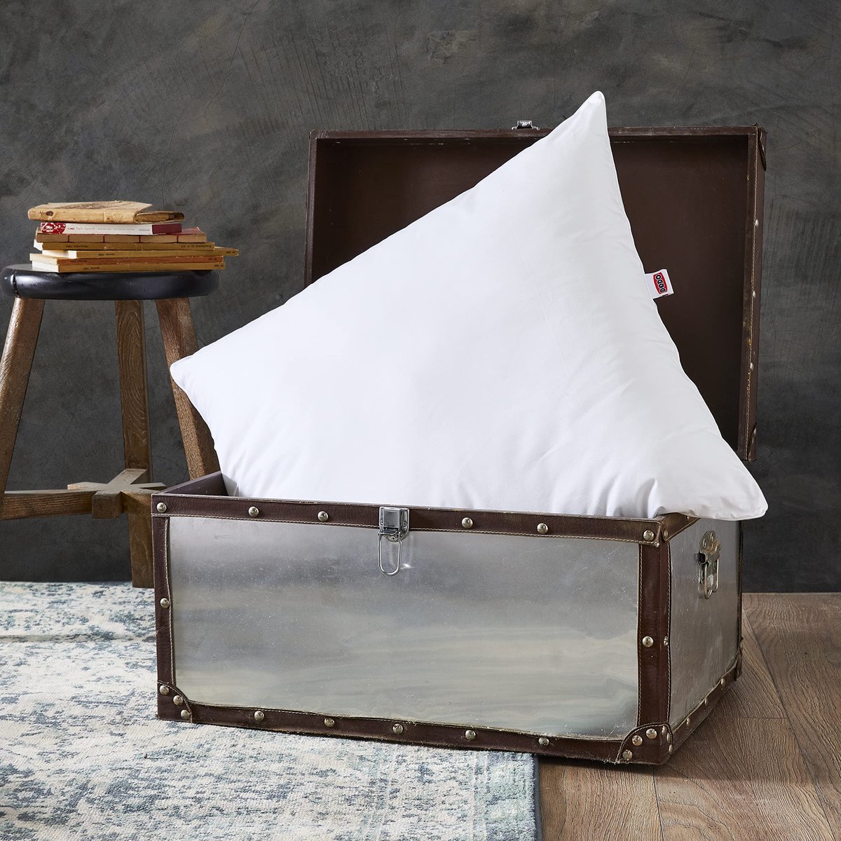 Dodo Kussen onderhoudsarm, envelop: 100% polyester High Technology 95 °, wit, 60 x 60 - ShopVlot