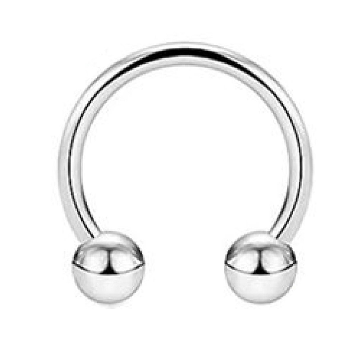 Piercing - Zilverkleurig - Septum | Barbell | Balletjes