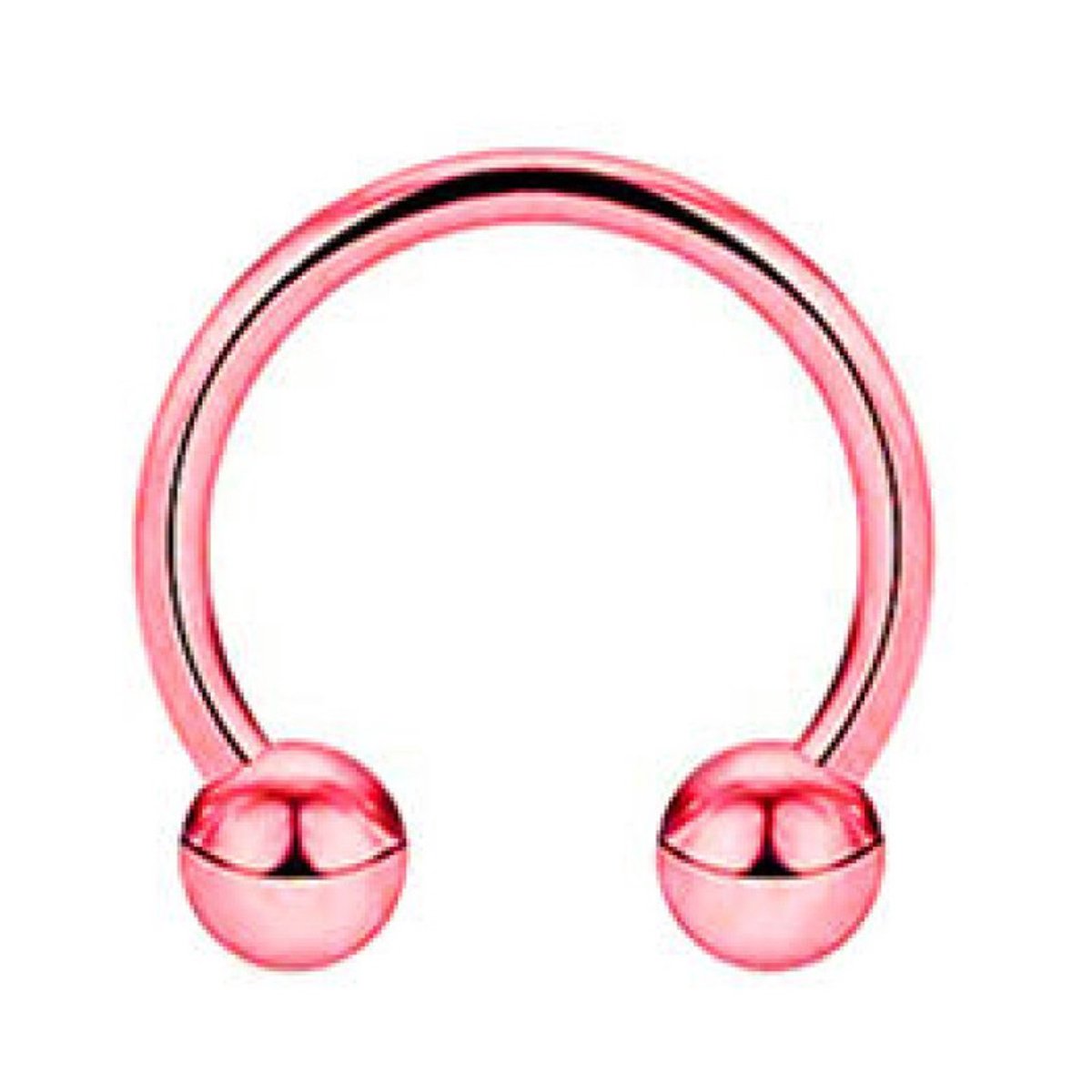 Piercing - Rood - Septum | Barbell | Balletjes