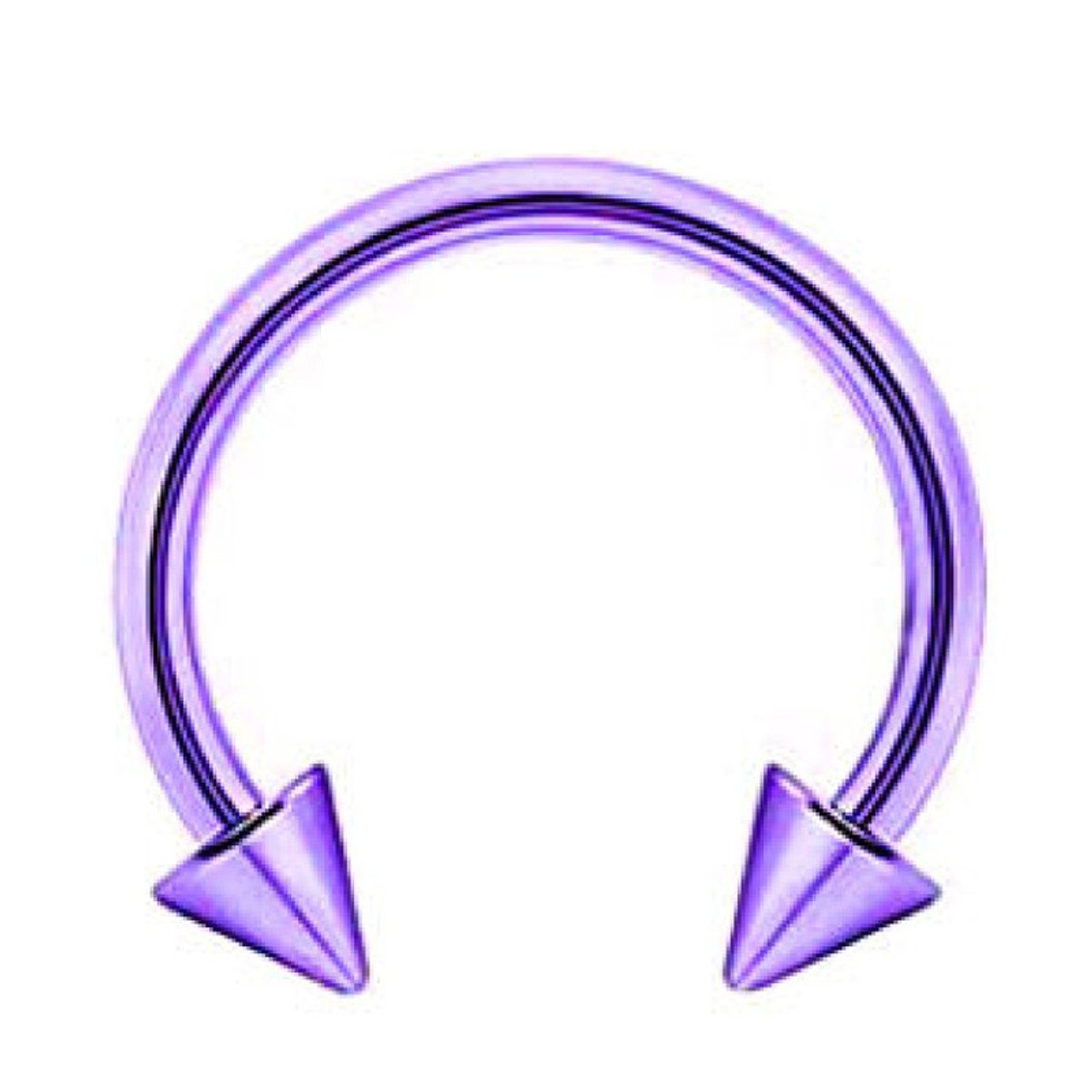 Piercing - Paars - Septum | Barbell | Spike