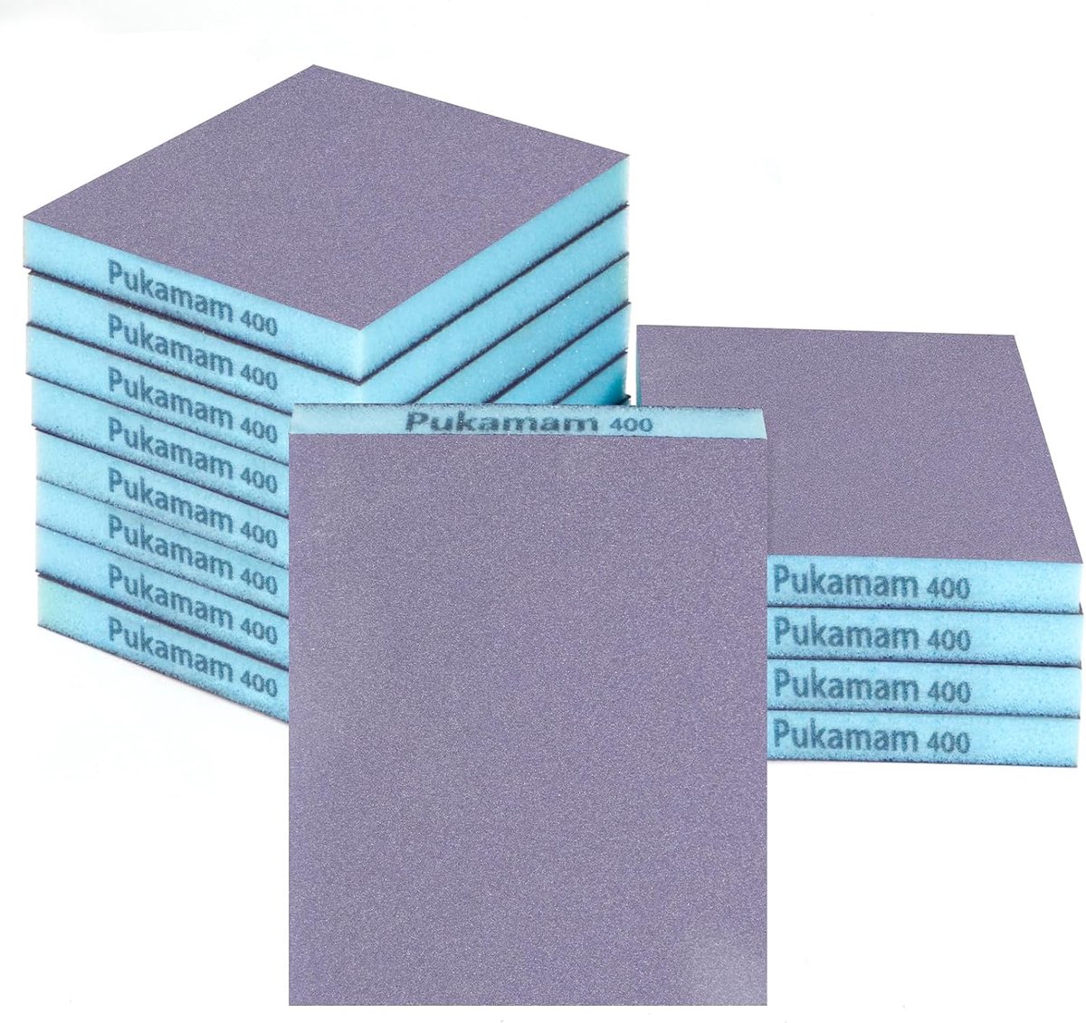 Schourpad set 400 grit - 12 stuks - veelzijdige schuurblok - voor metaal, hout en meubels - ShopVlot