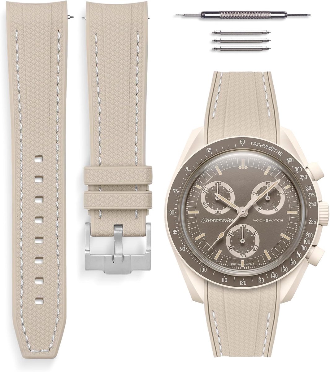 HORACE Universal Liquid Silicone Watch Strap 20mm - Compatible with Omega x Swatch MoonSwatch - ShopVlot