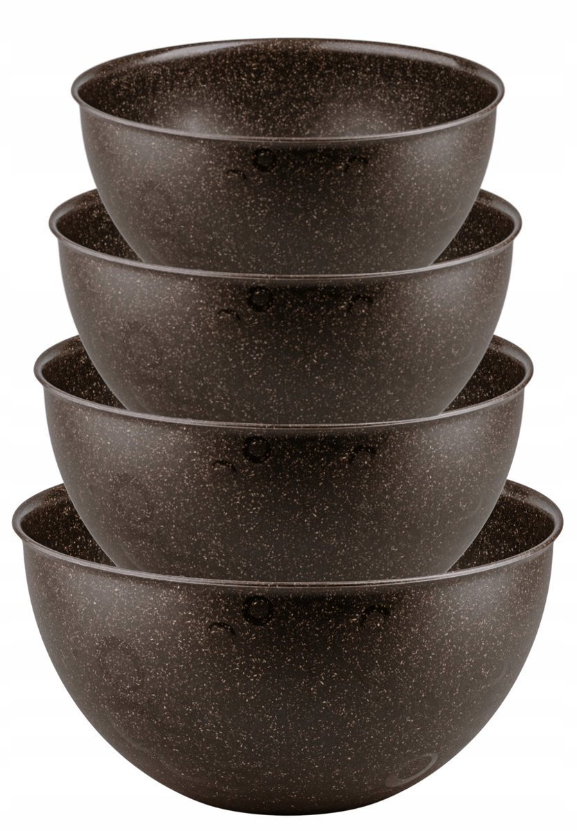Set van 4 Bruine Kunststof Keukensommen, 0.75L tot 6L