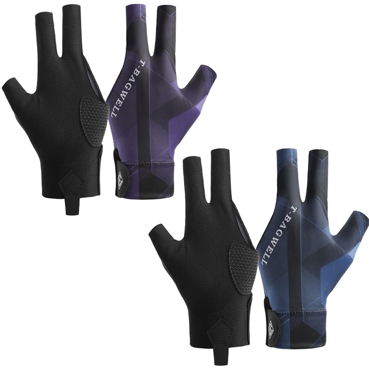 Set van 2 Billard-Handschuhe, verstelbare en antislip Snooker-Handschuhe