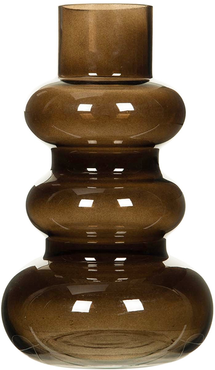 Flora Vaas - Bruin glas, 30cm Hoog