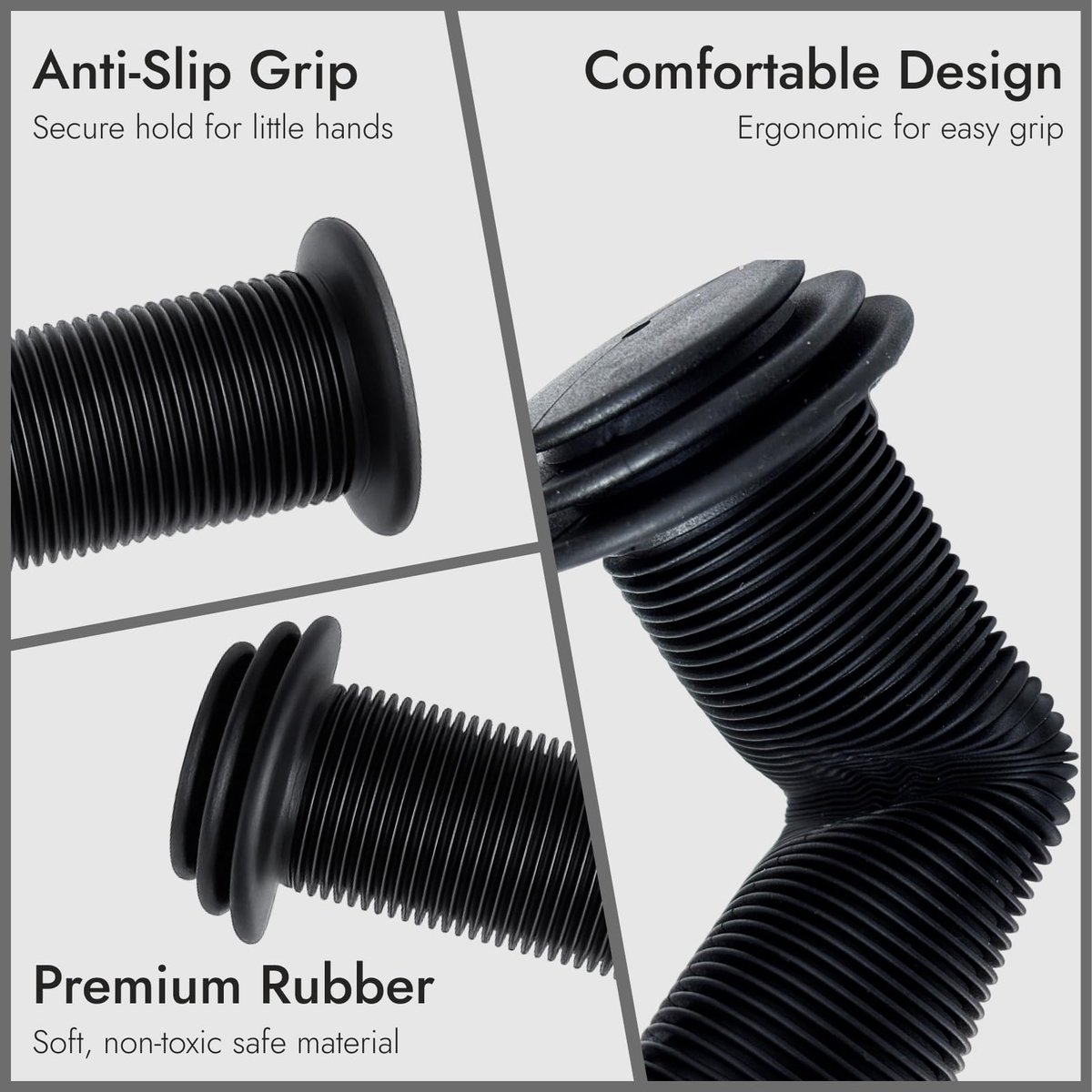 Ergonomische fietsgrips voor kinderen, 22mm, van rutschfest gummi