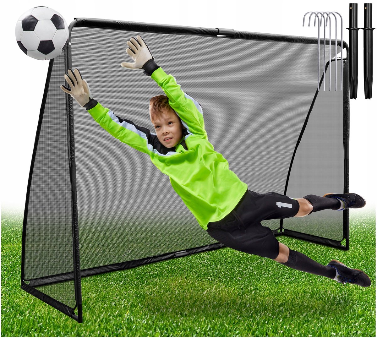 Merkloze Metalen Voetbaldoel voor Kinderen - 180 x 120 cm