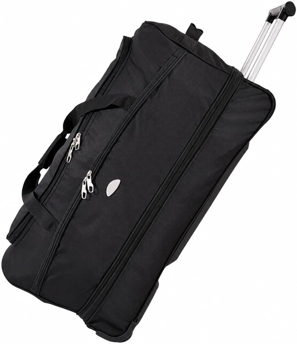 Grote Reistas - Zwart - 75 cm - Robuuste Nylon Met Wielen - Voor Heren en Dames