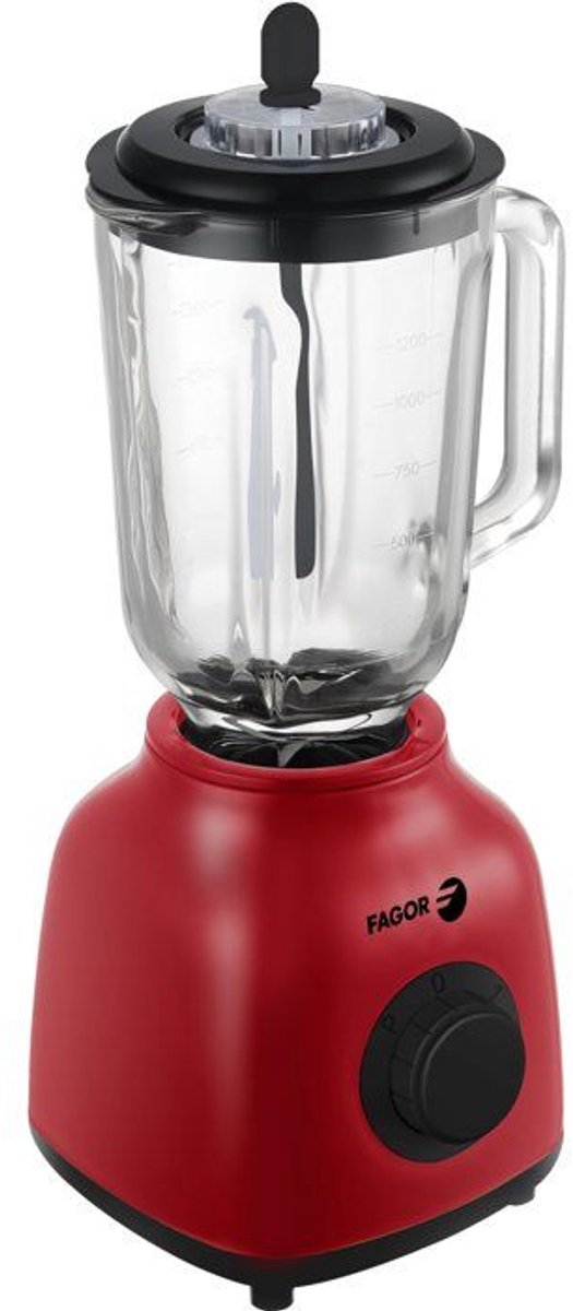 2-in-1 blender - FAGOR - FGB2153 - 400 W - 1,5 L glazen mengkom met maatverdeling - Rood van Fagor — afbeelding 5