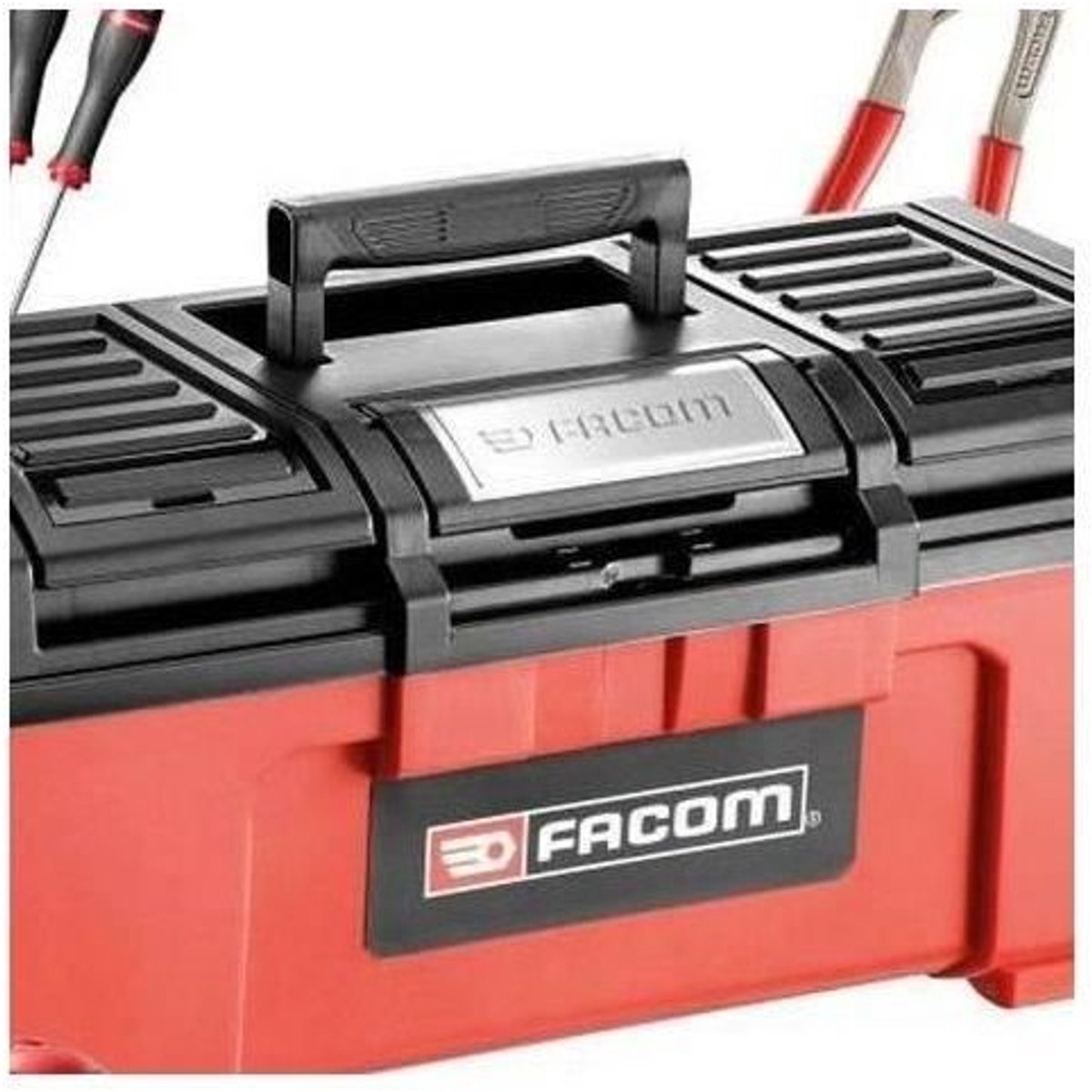 FACOM 19" gereedschapskist - BP.C19NCM2PF - Met 5 Protwist schroevendraaiers + 9 inbussleutels + multitang + 3m meetlint + ratel + 6 doppen)