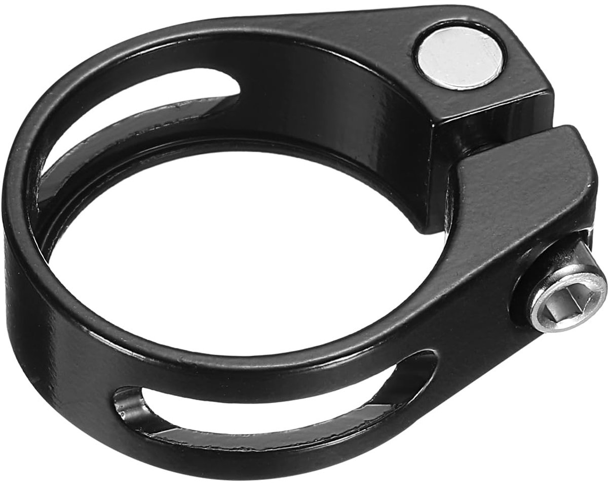 Fiets zadelpenklem 34,9 mm van aluminiumlegering zwart