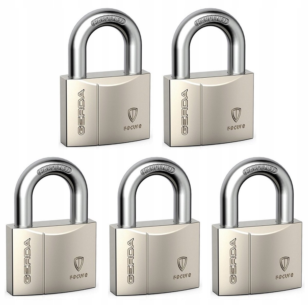 Gerda Secure Kettingslotten - 5 stuks met 1 sleutel