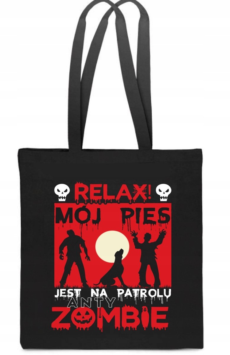 Merkoze Katoenen Shopper met Zombie Print - Ideaal voor Boodschappen