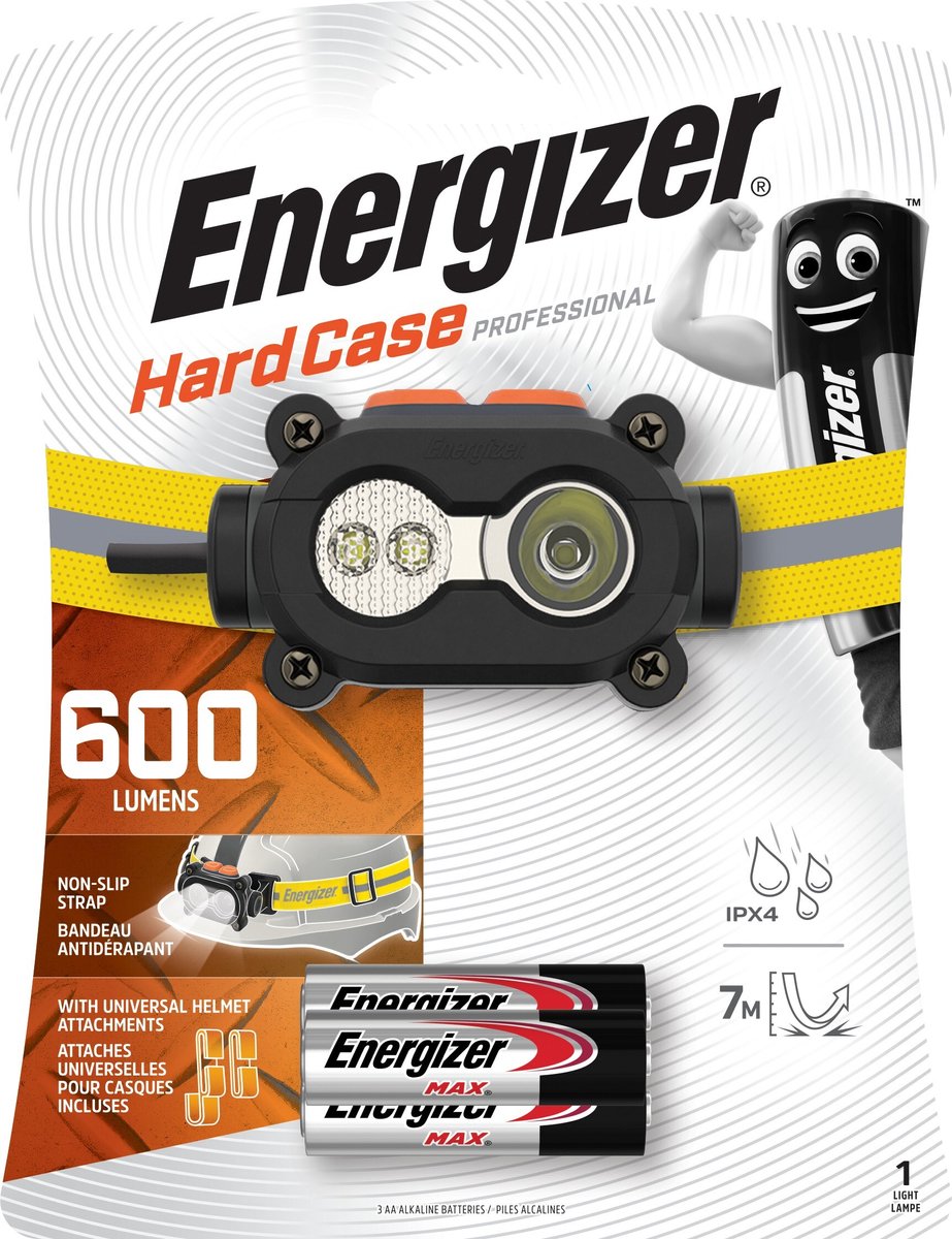 Energizer Hoofdlamp Met Hoofdband 7,5 Cm Geel/grijs