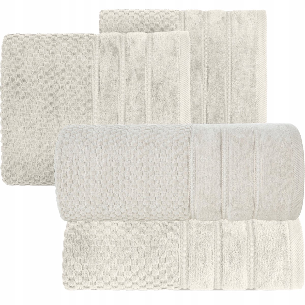 Luxe Katoenen Handdoekenset (2x 70x140cm + 2x 50x90cm) Beige