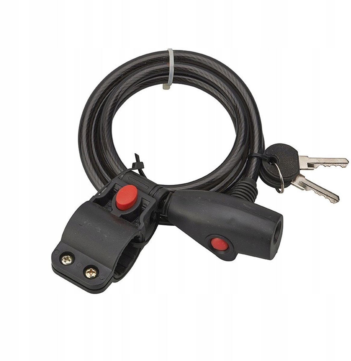 Merkloos Fietsketting met Kabel, 1.5m, 8mm Dikte, 2 Sleutels & Houder