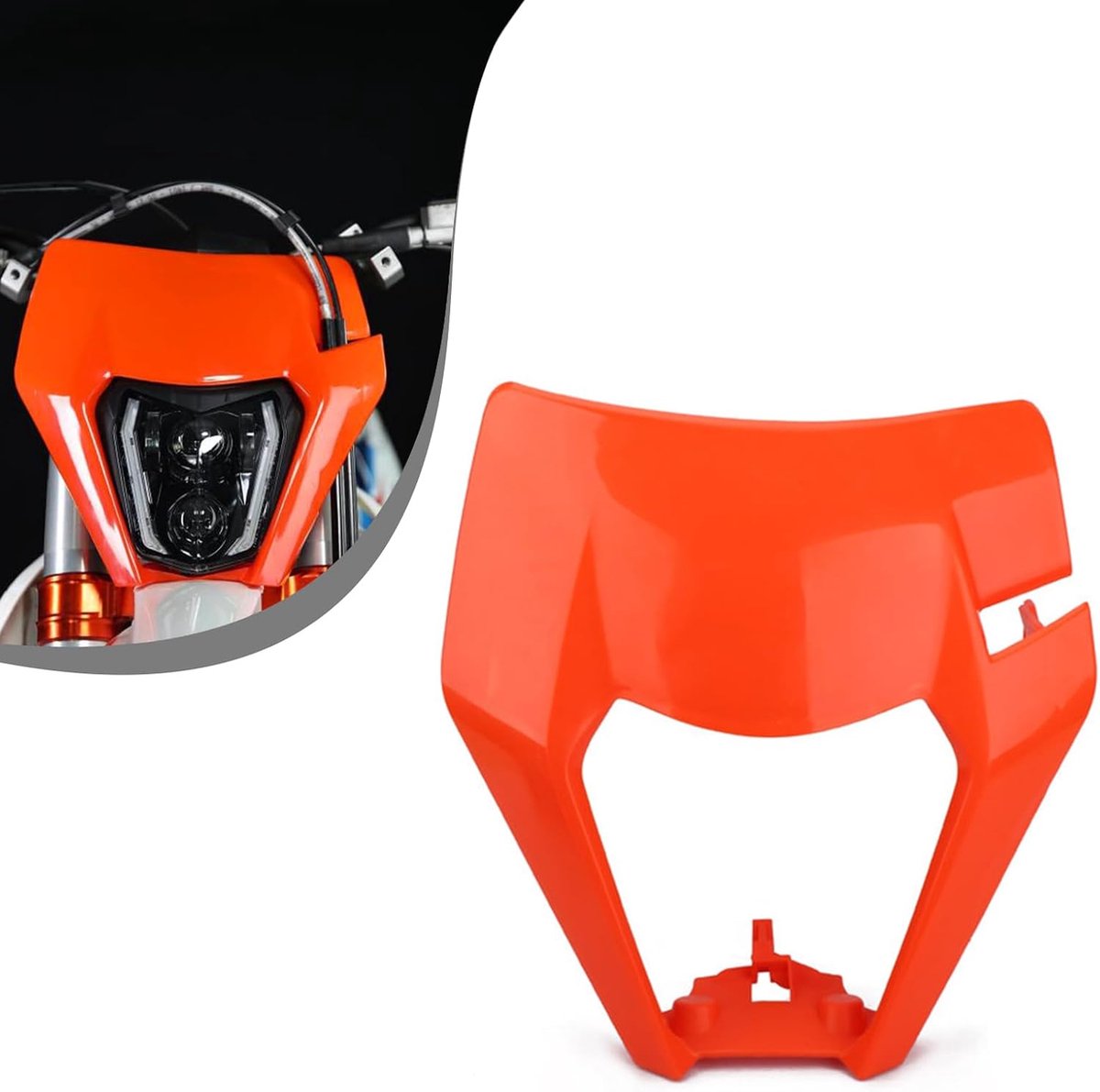 Motorfiets koplampmasker - hoogwaardig PP kunststof - hittebestendig - vervang de originele kap - ShopVlot