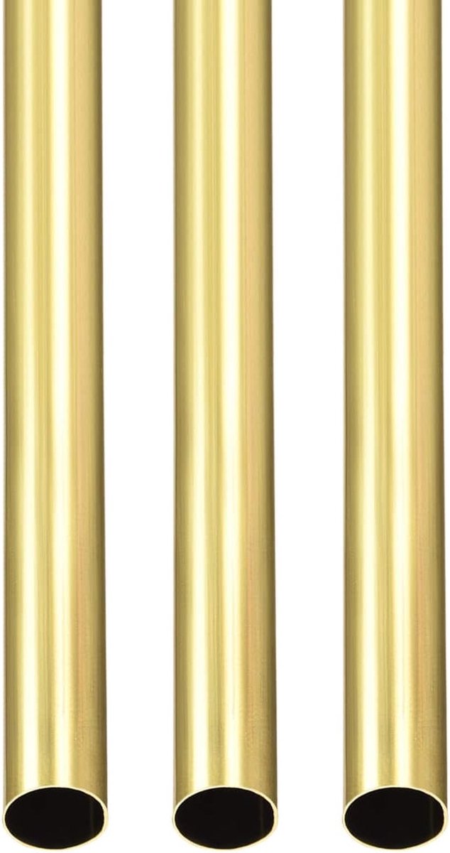Messing buis 8mm x 0.3mm x 300mm - 3 pack - ronde metalen buizen - ideaal voor DIY projecten - ShopVlot