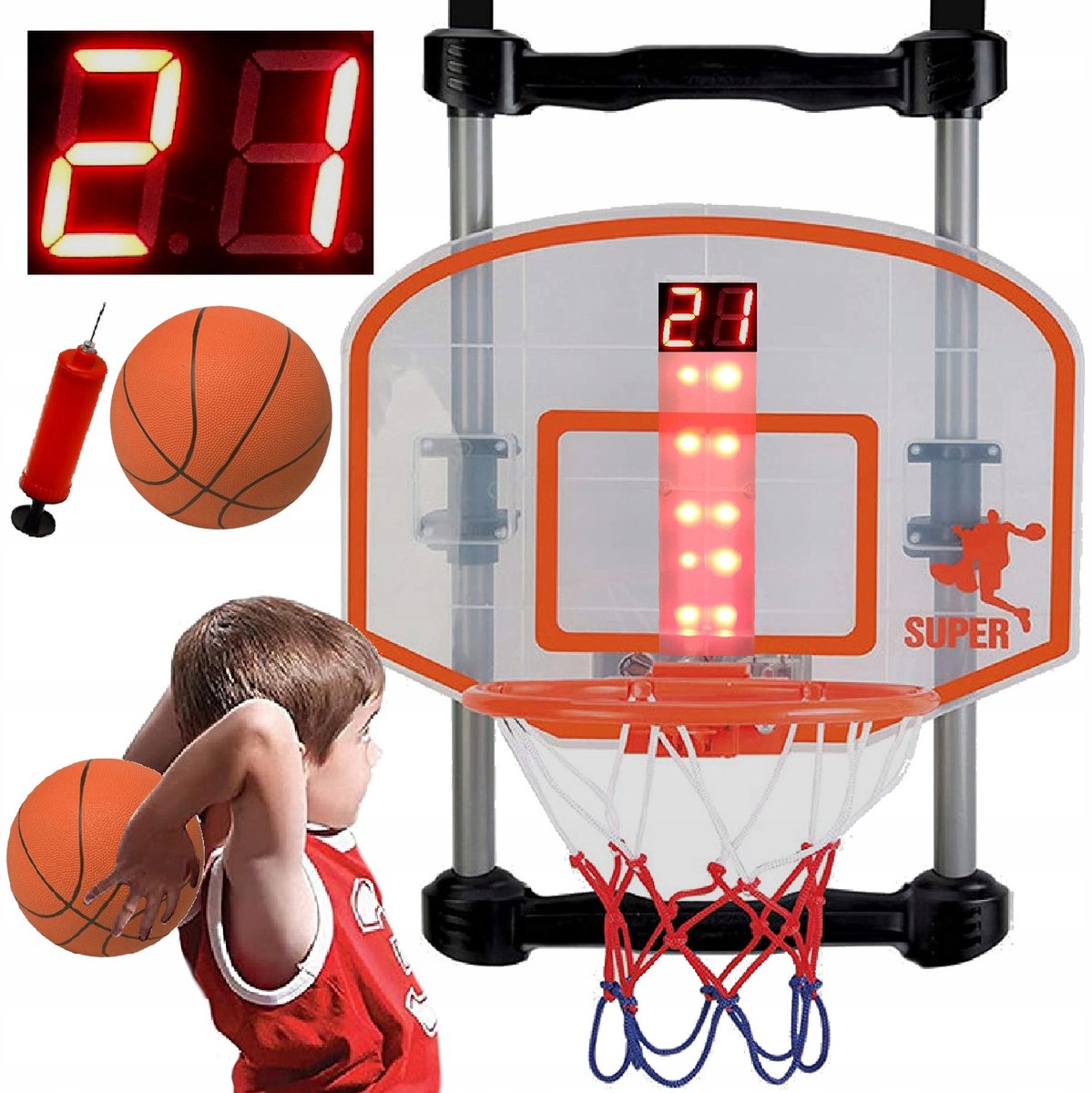 Interactieve Kinder Basketbal Set met Scoreteller en Geluid