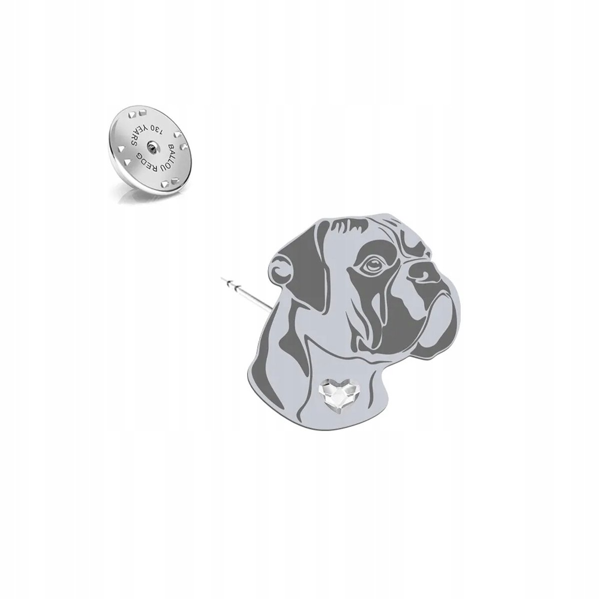 Zilveren Broche German Boxer 925 - Uniek Cadeau voor Dames