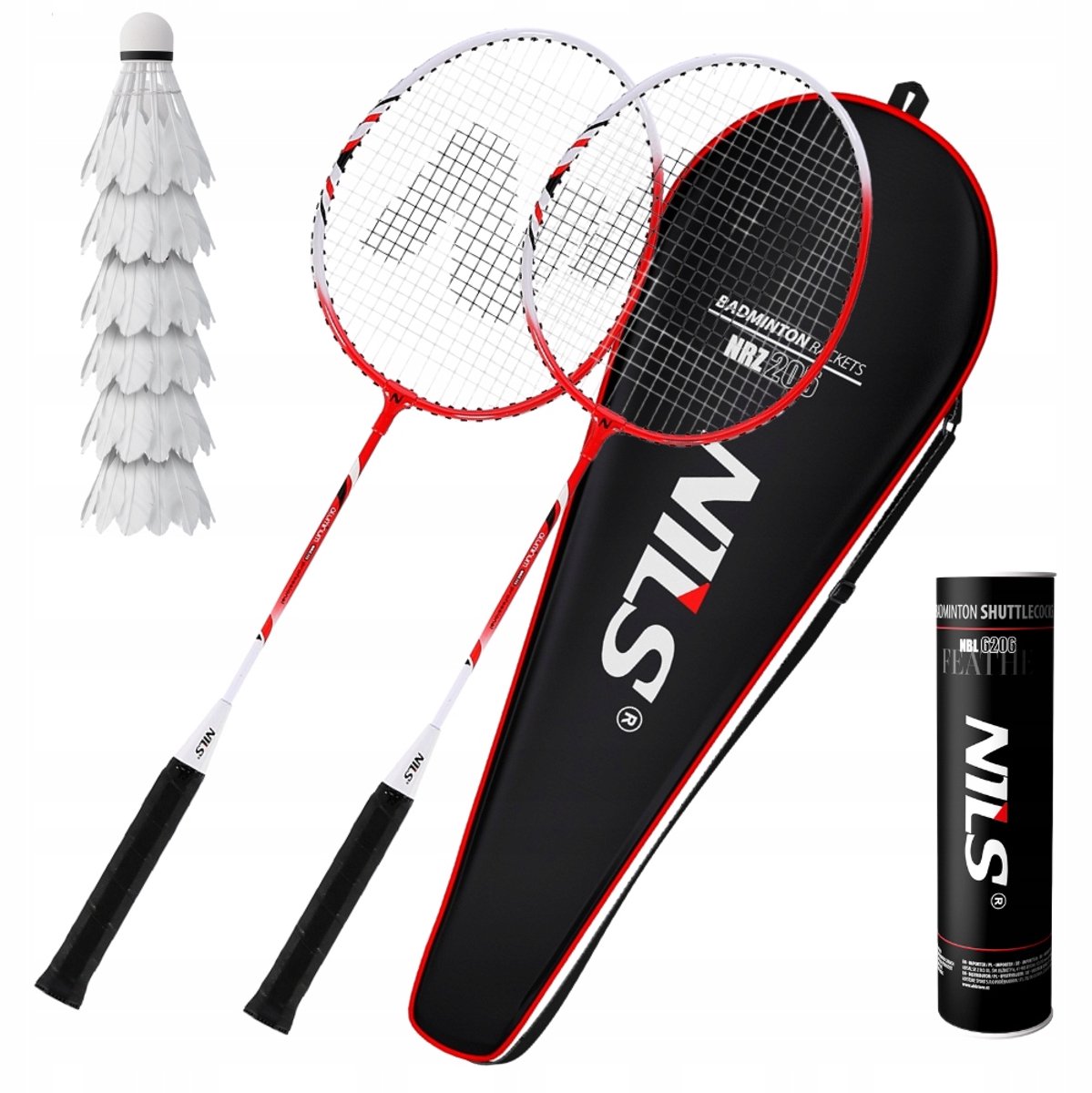 Badmintonset: 2 rackets, 6 dons, tas - Perfect voor beginners