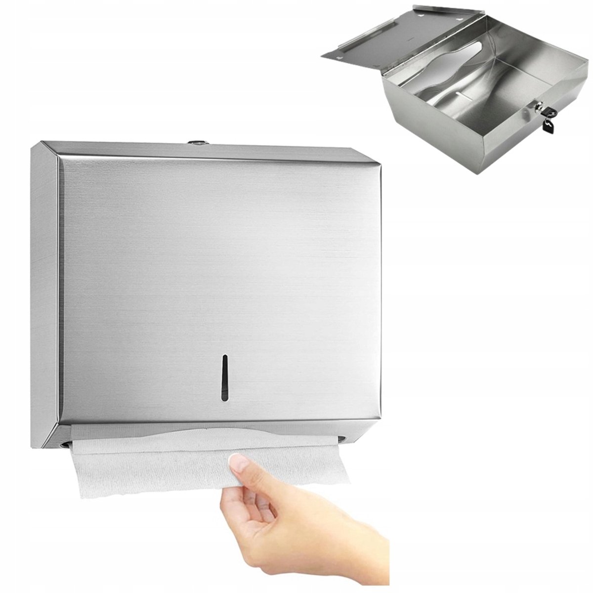 RVS Toiletrolhouder Waterdicht met Sleutel & Observeergat