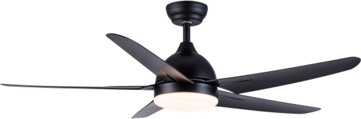 Evolar Smart Plafondventilator met Verlichting en WiFi - 132 cm - Stille Plafondlamp met Ventilator - Dimbaar Warm Wit Licht (LED) - EVO-CF52MB12W