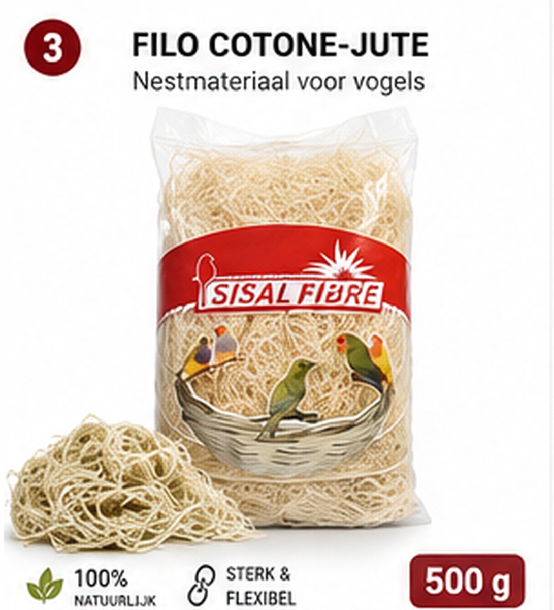 Sisal Fibre Nestmateriaal Katoengaren-Jute-Katoen 500 g