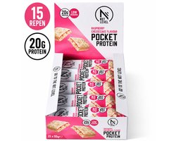NXT Level® High Proteïne Repen - Protein bar - Framboos Cheesecake - Low Calorie & Low Sugar - 15 eiwitrepen