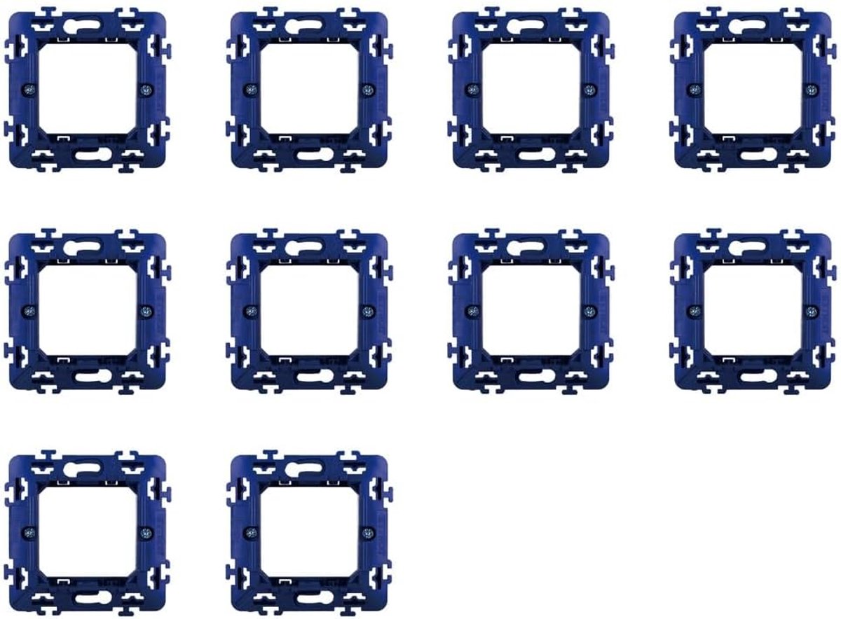 Houders voor Bticino Living Light - Pack van 10 - 2 Plaatsen - Perfect voor uw installatie - ShopVlot
