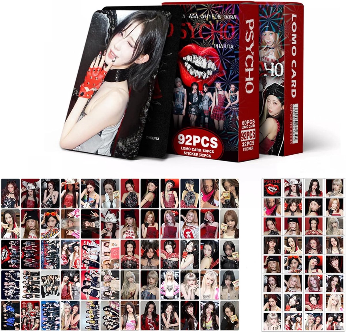 Fotokaarten set 60 stuks - BABYMONSTER Lomo kaarten - inclusief 32 stickers - perfect voor fans - ShopVlot