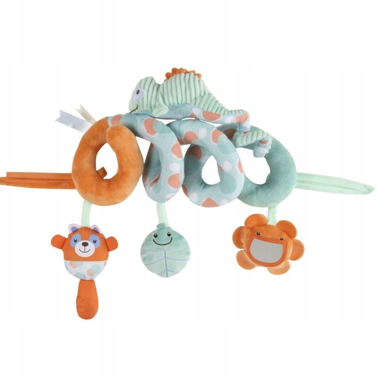 Babyspeelgoed: Spiraalhangers voor Kinderwagen & Ledikant - Chameleon