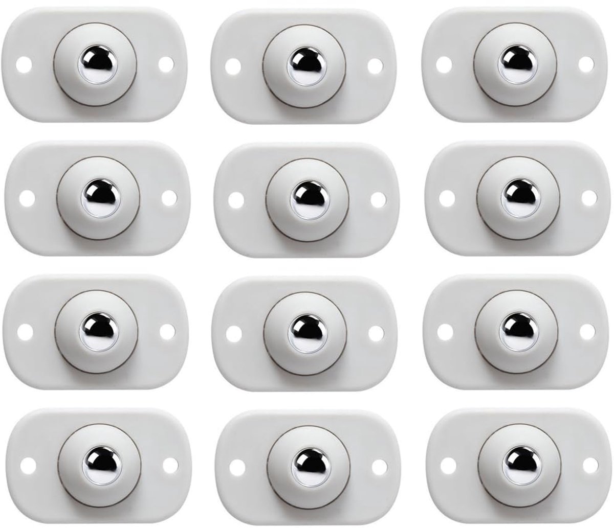 12 stuks zelfklevende mini-wielen, 360 graden kogelwielen voor meubels, kleine meubelwielen, wielen voor - ShopVlot