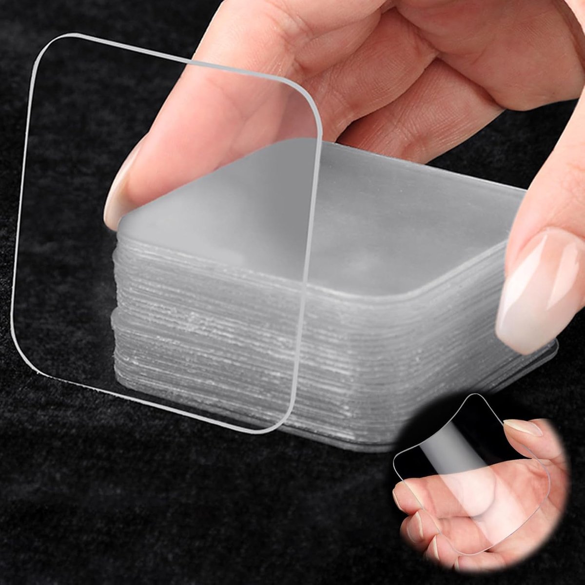 BetterJonny Pack of 26 Nano Adhesive Transparent Adhesive Pads Double Sided Extra Strong Nano Double-Sided Tape - ShopVlot