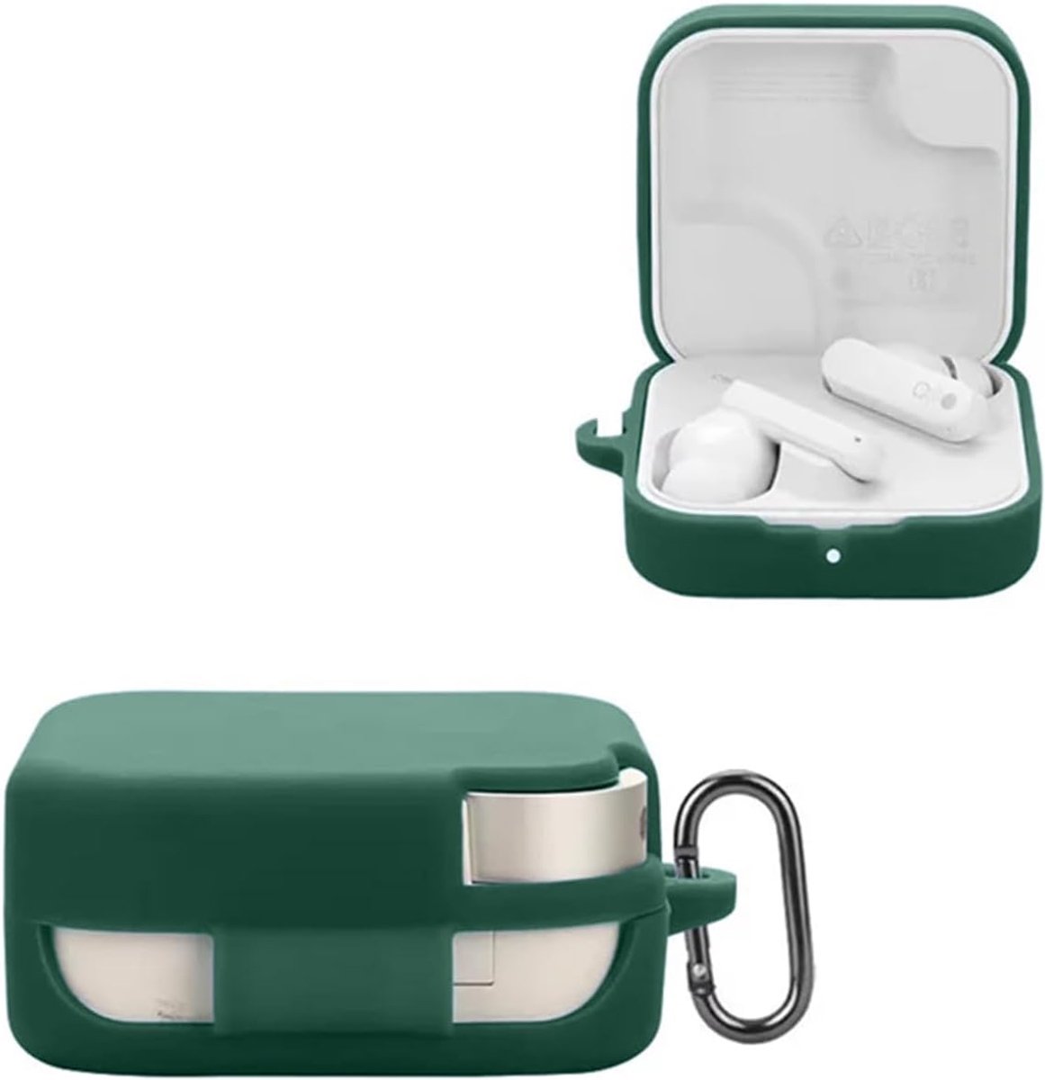 Silicone Protective Case for CMF by Nothing Buds 2 Plus Full Body Protection Carabiner Cover Shockproof - ShopVlot