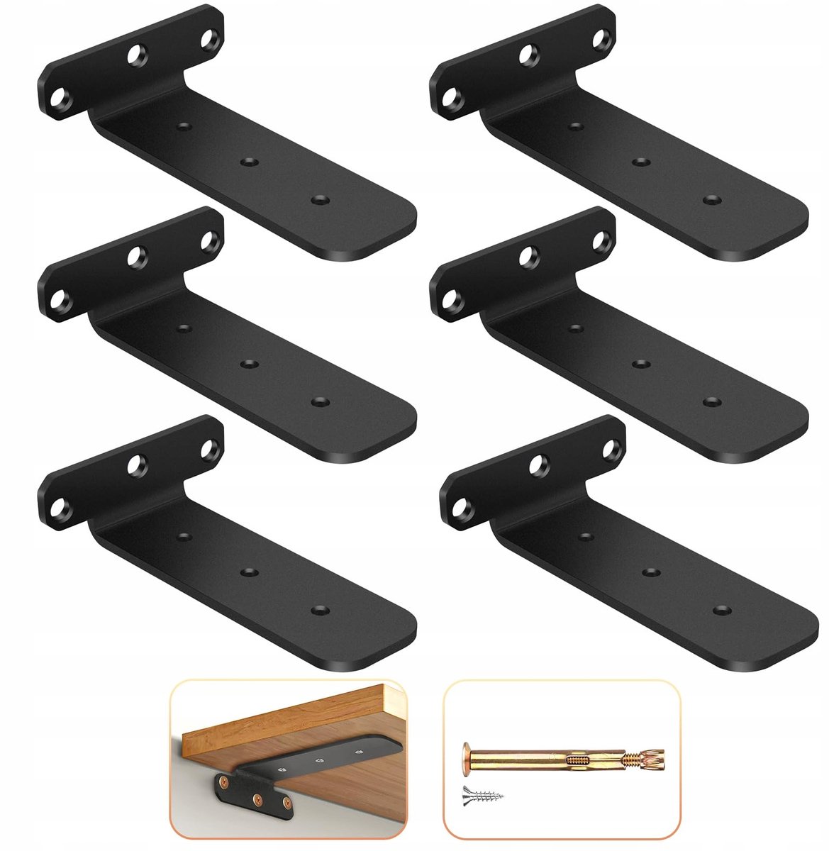 Set van 4 Stevige Plankdragers - Verborgen Wandmontage, 15cm
