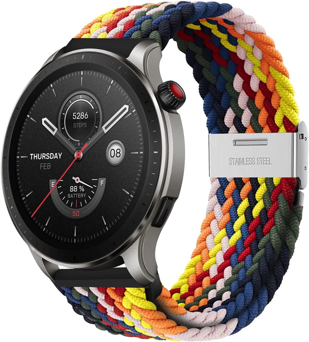 20mm 22mm Strap, Elastic Nylon Braided Watch Bands - ShopVlot