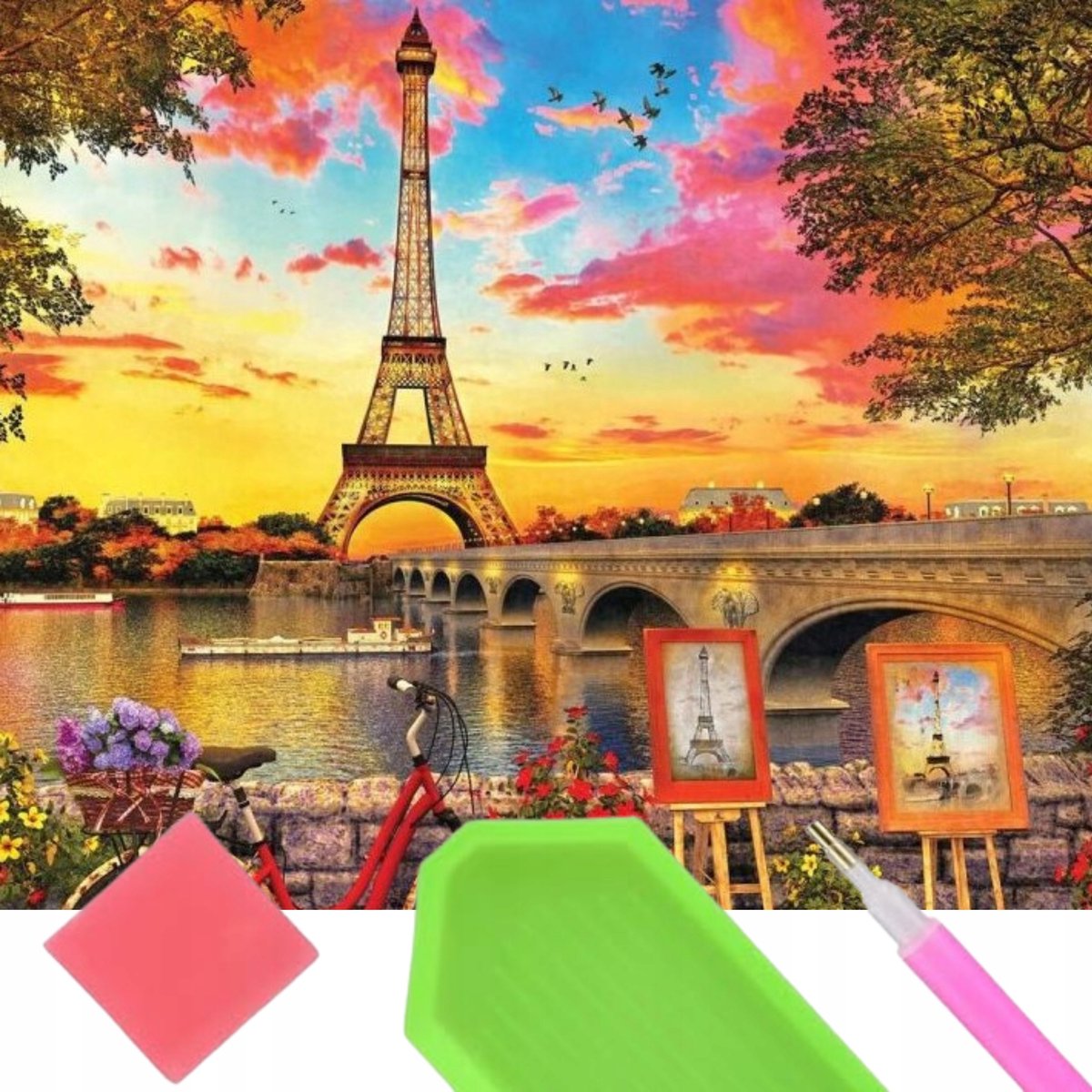 Diamant Painting Set: Eiffeltoren Parijs - 30x40cm