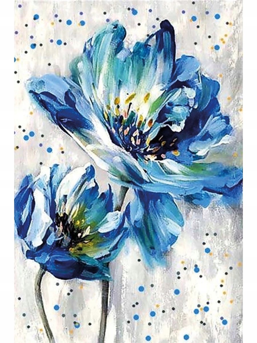 5D Diamond Painting Set 30x40 cm - Bloemen - Inclusief Frame