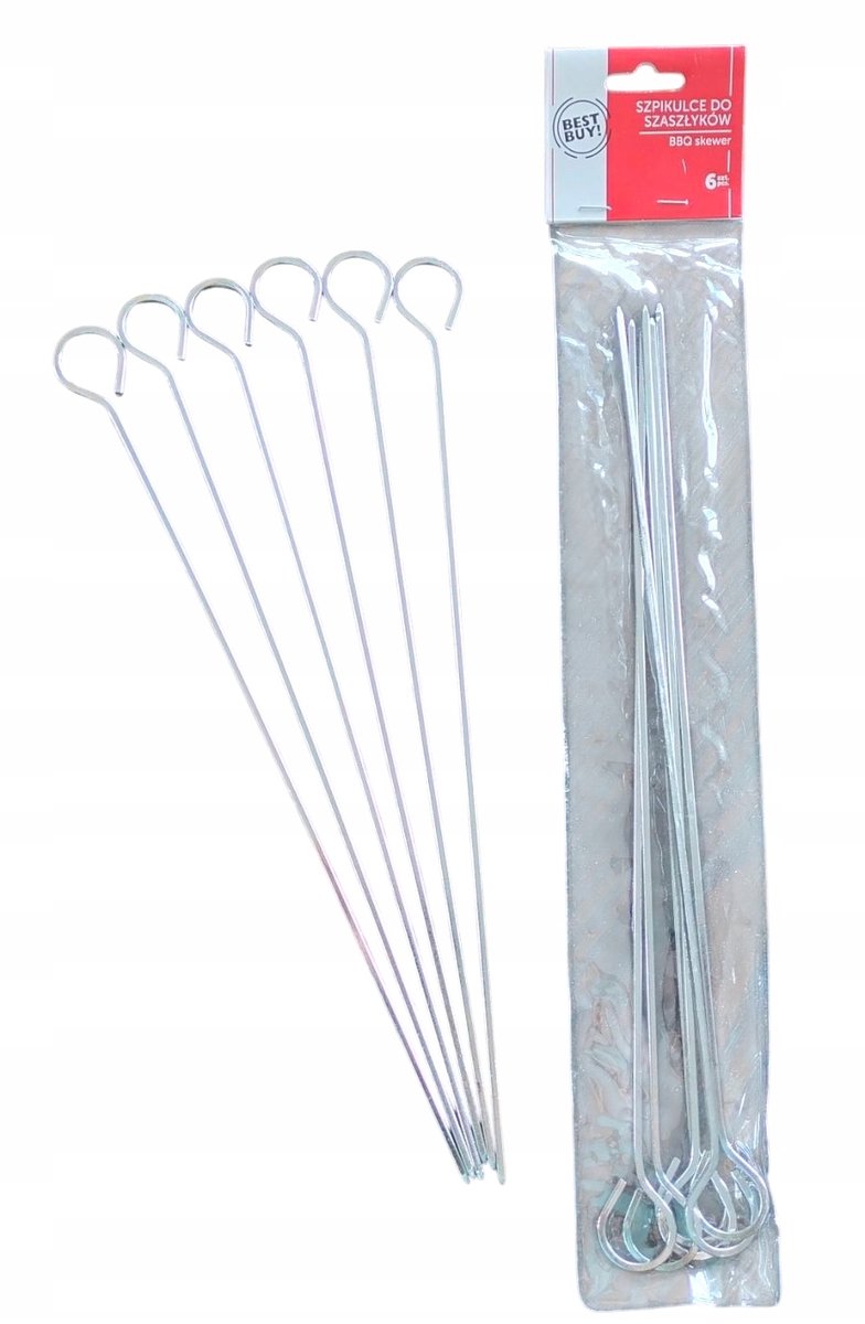 RVS Satéprikkers 25 cm - Set van 6 Stuks
